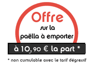 La paëlla à emporter à petit prix